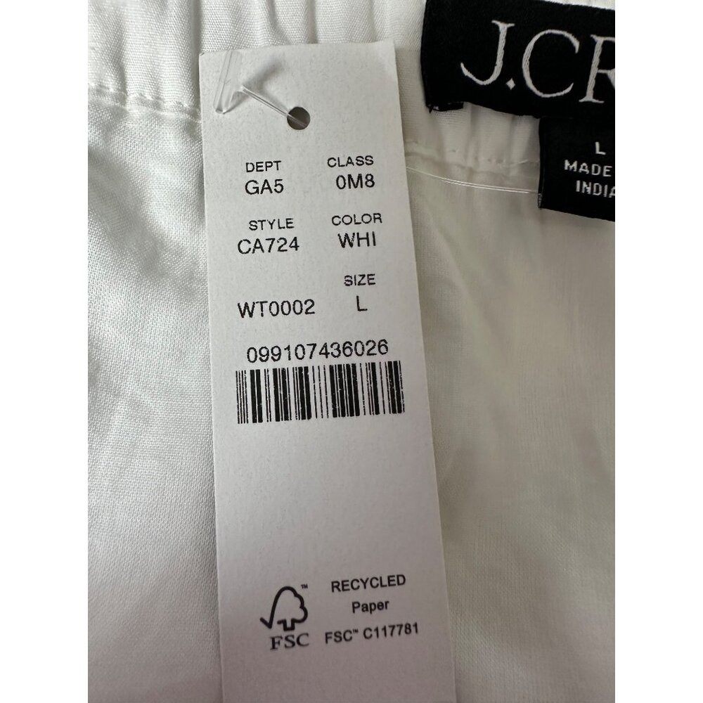 J.Crew Skirt Women L White Eyelet Scalloped Hem Mini Flared Cotton Old Money - Picture 4 of 13
